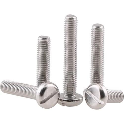 M3 M4 M5 GB67 stainless steel 304 one-word plate screw open slot one-word round head screw 50Pcs
