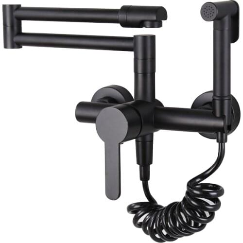 Toilet Bidet Set Black Hot Cold Bathroom Toilet Shower Blow-fed Spray Gun Nozzle Bidet Faucet Copper Bathroom Hardware