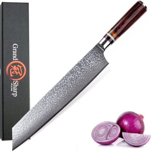 Damascus Chef Knife 9.5 inch Japanese Kitchen Knife vg10 Japanese Damascus Knife 67 layers Stainless Steel Kitchen Knives Tools