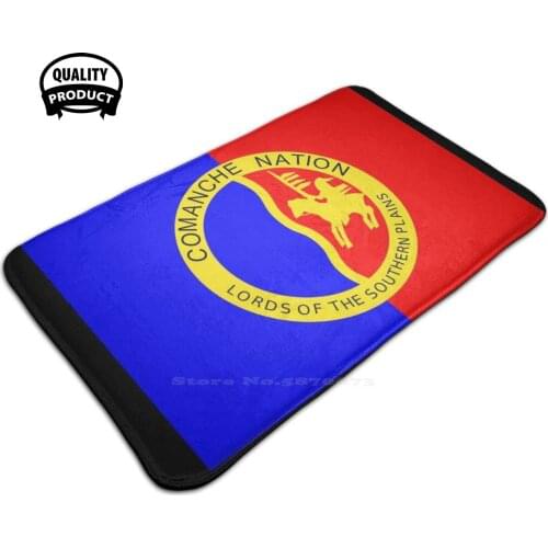 Tribal Flag Of The Indigenous Comanche Indian Nation Door Mat Foot Pad Home Rug Comanche Comanche Nation Comanche Indians