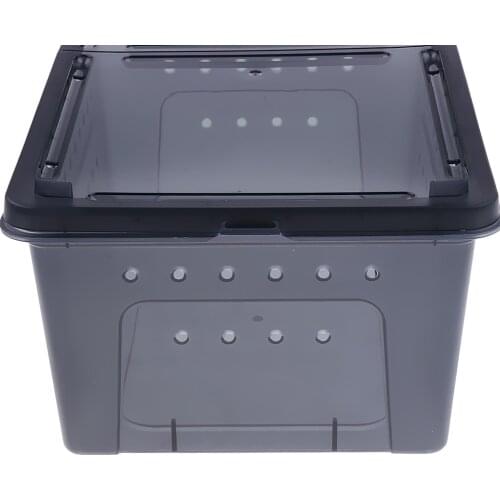 Transparent Plastic Box Insect Reptile Transport Breeding Feeding Basin Hamper