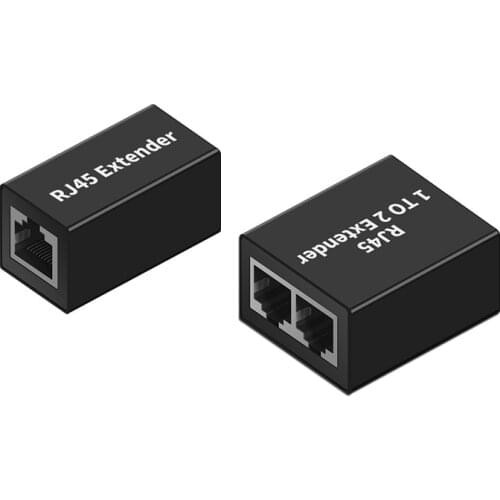 RJ45 One To Two Network Splitter Adapter Extender Extension Converter Ethernet LAN Connector Head For Ethernet Cable CAT5E CAT6