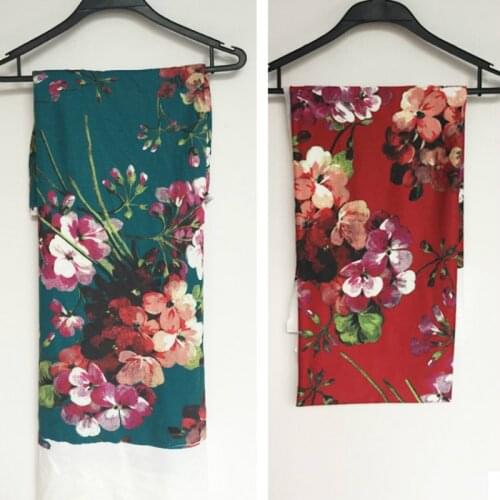 Chinese Ink Painting Printing 100% Polyester Custom Clothing Pajamas Womens Brand Fabric Cloth for Dress Fabrics Per Meter