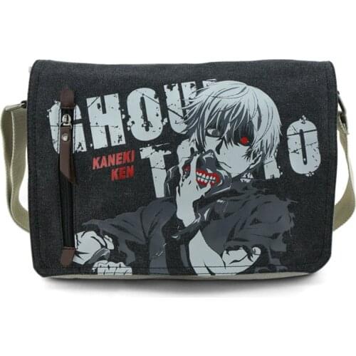Tokyo Ghoul Kaneki Ken Anime Students Messenger Handbag Bag Shoulder Bags School Canvas Book Bag