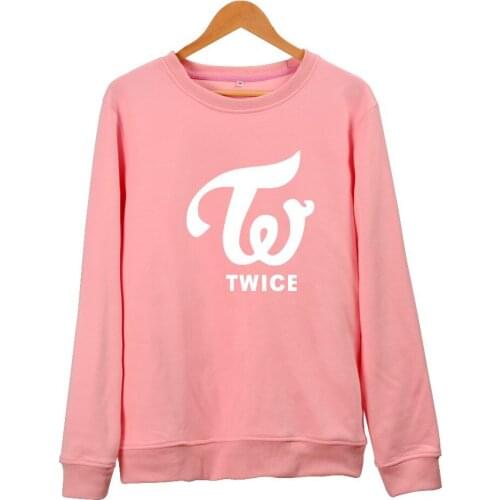 TWICE kpop Hoodies Sweatshirt Casual Fleece Letters Printed Hoodie Sweatshirts Pullover Long Sleeve Tracksuit Tops k-pop Clothes