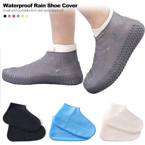 Unisex Boots Waterproof Shoe Cover Silicone Material Shoes Protectors Anti-slip Rain Boots for Indoor Outdoor Rainy Day Reusable