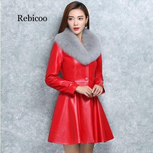 Xnxee Women's Leather Jackets With Fur