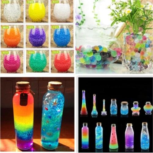 100 pcs/Bag Home Decor Pearl Shaped Crystal Soil Water Beads Bio Gel Ball For Flower/Weeding Mud Grow Magic Jelly Balls