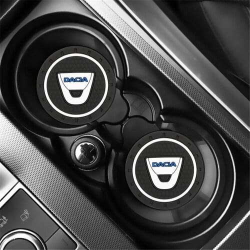 2pcs Car Auto Water Cup Slot Non-Slip Mat Accessories For Dacia Duster Logan Sandero Lodgy Pads Accessories Car-Styling