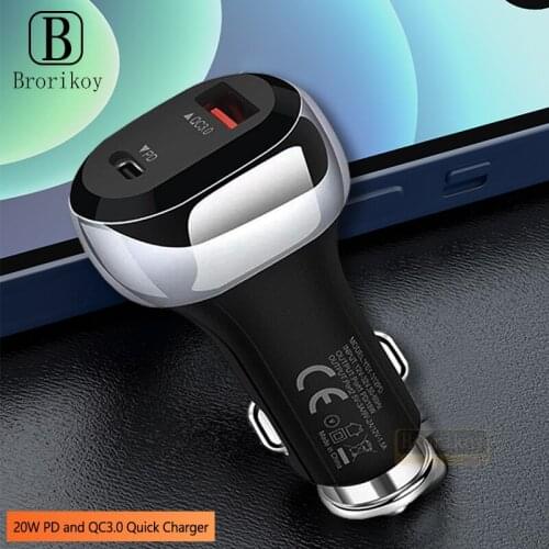 PD USB C Car Charger Quick Charge 3.0 20W Fast Charging For iPhone 12 11 XS XR 8 Samsung Xiaomi QC4.0 QC3.0 Type C Phone Charger