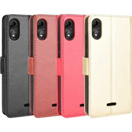 Sunny 5 Lite Wallet Case Luxury Vintage Business Leather Cover Full Protect Anti-lost Strap Para Card Coque for Wiko Y51 Para