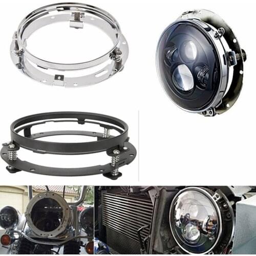 Black/Chrome For Jeep Wrangler JK car for Motorcycle 7 Inch Round Mounting Bracket Ring
