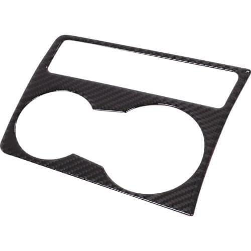Carbon fiber decorative cup holder decorative frame decal cover sticker cover car styling accessories suitable for Audi A5 A4 B8