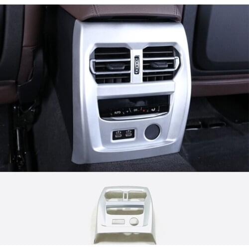 For BMW 3 Series 2019 2020 ABS Matte Accessories Car Back Rear Air Condition Outlet Vent Fram Cover Trim Interior Sticker