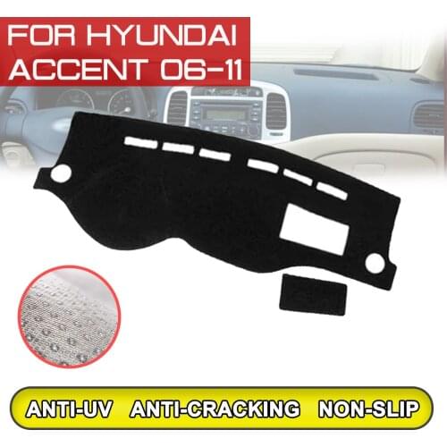 For Hyundai Accent 2006 2007 2008 2009 2010 2011 Car Dashboard Mat Anti-dirty Non-slip Dash Cover Mat UV Protection Shade