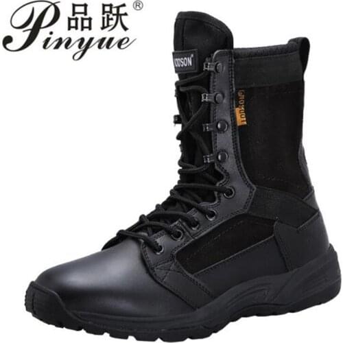 Mens Winter Mountain Hiking High Top Breathable Army Combat Swat Shoes Light Military Assault tactical Desert boots for Men