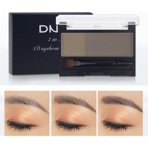 Double Color Eyebrow Powder Professional Makeup Palette Eyebrow Stamp Eye Brow Enhancers Eye Brows Shadow Make Up Brow Powder