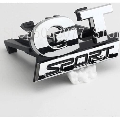 Chrome GT Sport Badge Front Grille Emblem for VW Car Styling Logo with Buckles