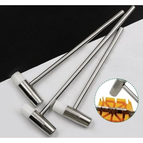 Watch repair tool Watch repair small hammer Metal soft and hard dual-purpose hammer Long handle double-headed rubber hammer