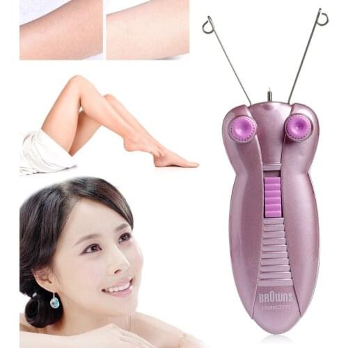 Electric Body Face Facial Hair Remover Defeatherer Cotton Thread Epilator Kit