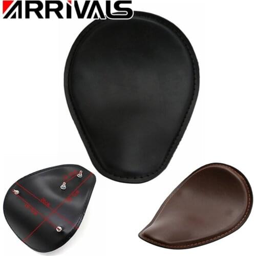 Motorcycle brown Driver Solo Seat For Harley Custom Chopper Bobber 883 1200 XL