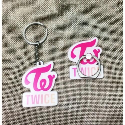 KPOP Twice Signal Album Twiceland Key Chain Acrylic Cartoon Keychain K-POP Key Ring Pendant 2017 New Fashion