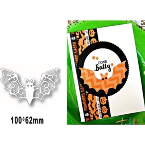 Happy Halloween Scrolly Bat Metal Cutting Dies for DIY Scrapbooking Album Decorative Embossing Handmade Paper Cards Gift