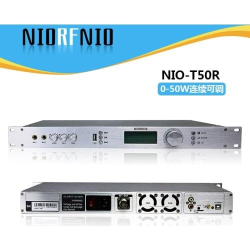 Free Shipping NIO-T50M 0-50W Stereo PLL Multi-function Radio Station Broadcasting Equipment