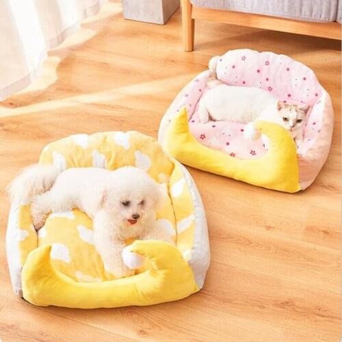 Washable Warm Cat Bed House Kennel Dog House Pet Bed Puppy Bed Cat House Dog Bed Sofa Cushion Pet Tent Dog Houses for Large Dogs
