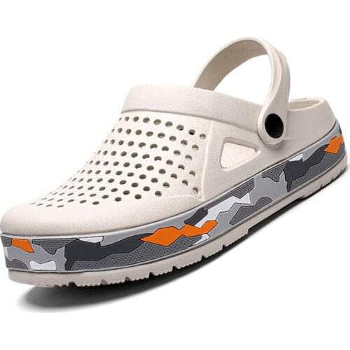 Topvivi Clogs Men Sandals 2021 fashion Casual Shoes EVA Lightweight Sandles Unisex Colorful Shoes for Summer Beach garden shoes