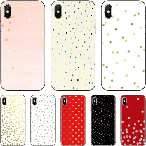 For BQ Aquaris C U2 U V X2 X Lite Pro Plus M E4.5 X5 E5 4G 2017 S 5059 6040L Phone Soft Case Red Pink Yellow Gold Confetti Dots
