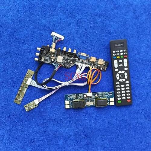 DIY KIT LCD monitor drive board For M190E1/M190E2/M190E3/M190E5 Signal DVB 30Pin LVDS 4CCFL 1280*1024 AV VGA USB HDMI-compatible