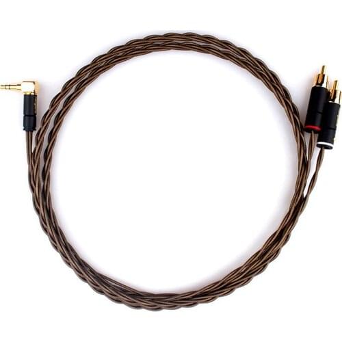 One Point Two 3.5mm Turn Double Lotus Male RCA Plug Power Amplifier Speaker HIFI Audio Cable