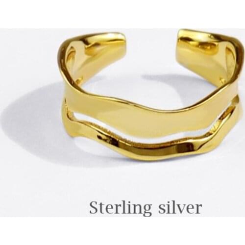 Sole Memory Braided Cross Romantic Simple 925 Sterling Silver Female Resizable Opening Rings SRI780