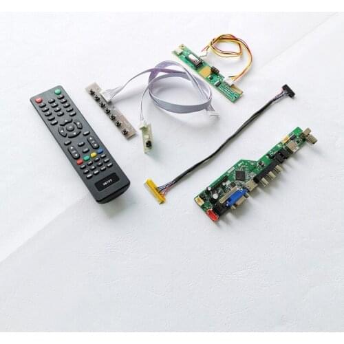 Fit HSD150PU13/HSD150PU15/HV150UX1 30Pins LVDS 1-CCFL laptop panel 1600*1200 Audio VGA USB 15" LCD controller board DIY kit