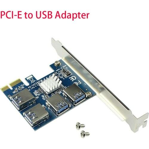 For BTC Miner Mining PCI-E To PCI-E Adapter 1 Turn 4 PCI-Express Slot 1x To 16x USB 3.0 Mining Special Riser Card PCIe Converter