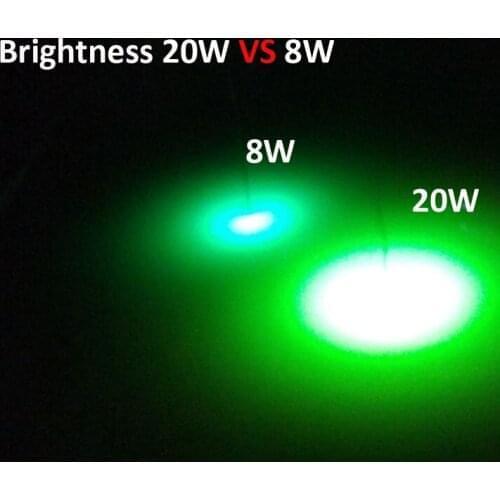 20W DC12 to 24v AC110-240V input Warm white Dimmable COB underwater LED fishing light