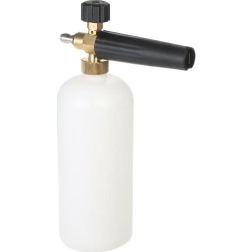 Adjustable spray gun Foam Cannon 1 Liter Car Washer Bottle Snow Foam Lance with 1/4" Quick Connector for Pressure Washer Gun