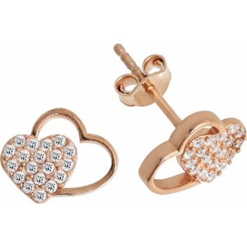 Argentum Concept-Heart-shaped 925 Sterling Silver Earrings