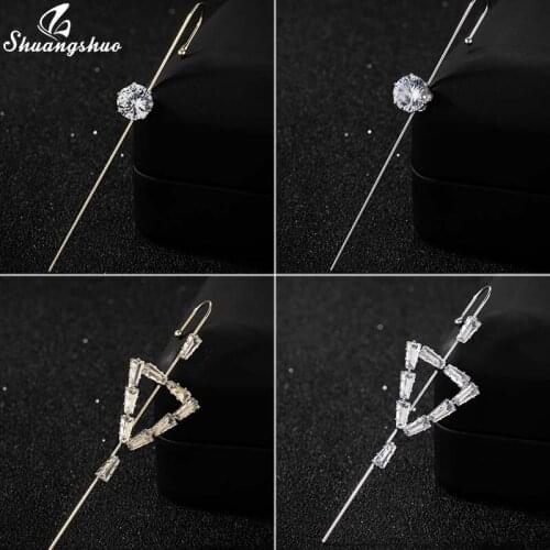 Bohemian Style Delicate Crystal Piercing Earring Korean Fashion Hoop Earrings Statement Jewelry for Women Girls Party Gift