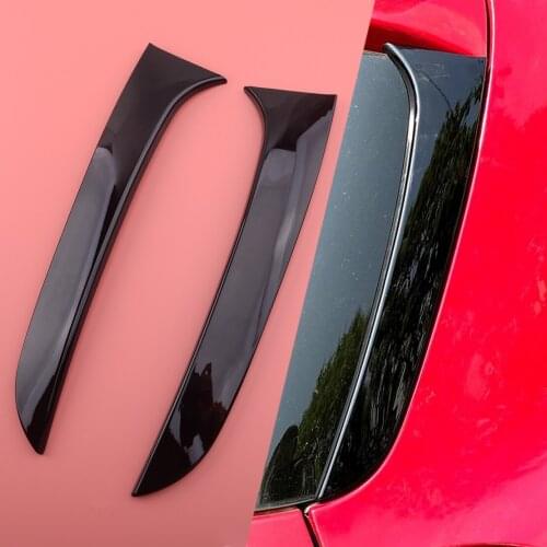 1 Pair Rear Window Side Canard Spoiler Splitter ABS Black Fit for BMW 1 Series F20 F21 2012 2013 2014 2015 2016 2017 2018 2019