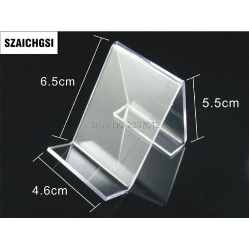 SZAICHGSI Acrylic Cell phone mobile phone Display Stands Holder stand for iphone samsung wholesale 100pcs/lot
