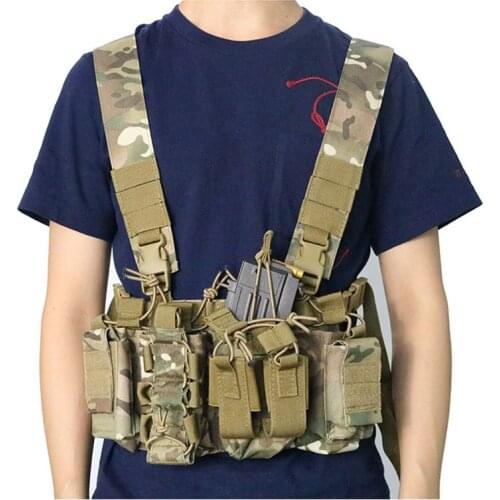 Military Equipment Outdoor Tactical Vest Airsoft Paintball Carrier Chest Rig Pack Magazine Pouch CS Wargame Gear Multi-pocket