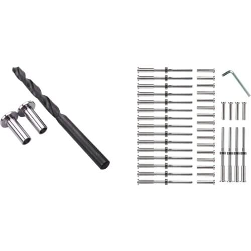 65x Stainless Steel Protector Sleeves & 20Pairs Stainless Steel 316 Grade Cable Railing Threaded Stud Tensioner Receiver