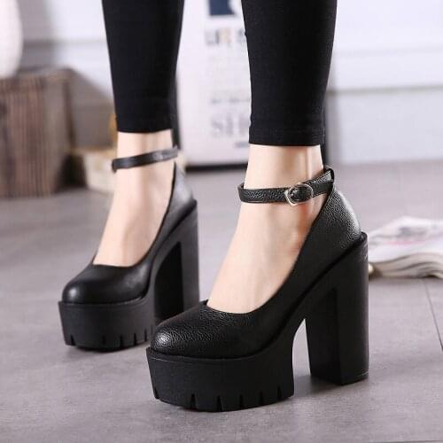 Ultra-high heels womens shoes stage model shoes thick heels nightclub DJ work shoes catwalk shoes