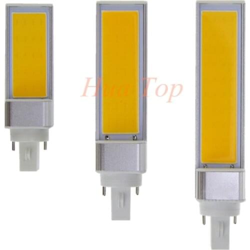 1Pcs 7W 9W 12W Light High power Horizontal plug lampada G24 G23 E27 White LED Bulb Table lustre lamp COB AC85-265V Free delivery