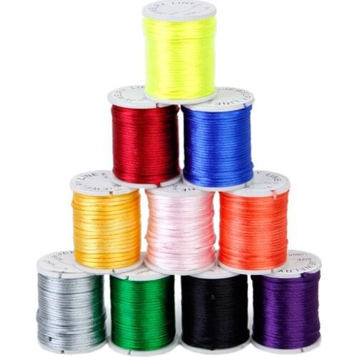 10 Color Nylon Cord Braided Kumihimo String Jewelry Making Thread Colorful 1/2mm