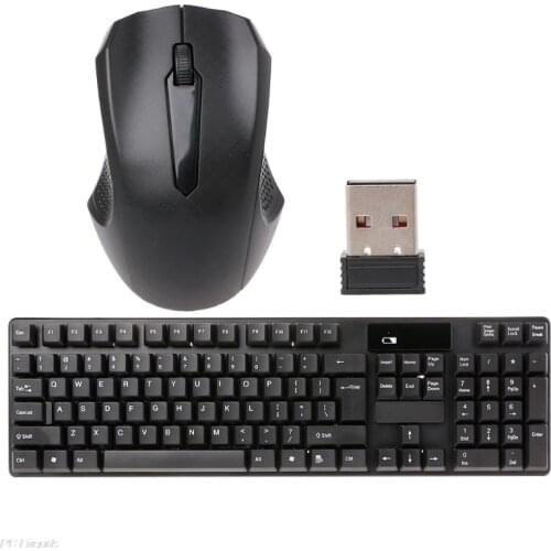 2.4GHz Wireless Keyboard Optical Mouse Combo Kit For Laptop Desktop Computer