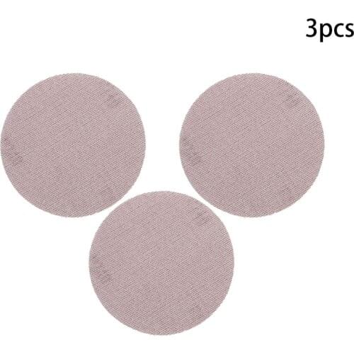 2-5pcs 125mm Dust Free Sandpaper Mesh Cloth 80-1000 Grit No Hole Round Flocking Sanding Discs Grinding Aluminium Oxide Sandpaper