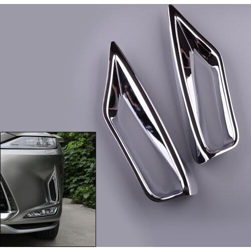 2 pcs/set ABS plastic Chrome Front Fog Light Cover Trim fit for Lexus RX300 RX350 RX450h RX350 L RX450h L 2020 2021